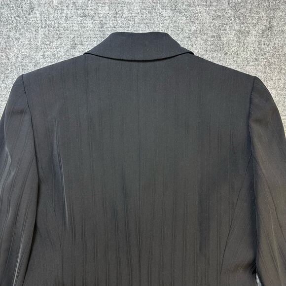 Tahari Blazer Jacket Women 10 Black Jacket Office Minimal Capsule Academia - Picture 7 of 12